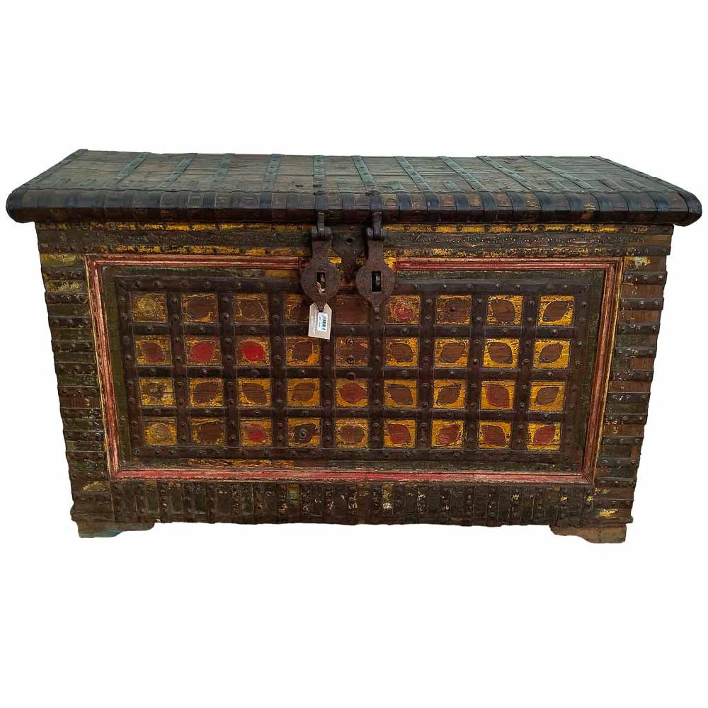 Creaciones Meng MUEBLE - BAULES - Baul De Metal Acabado Artesanal Marron