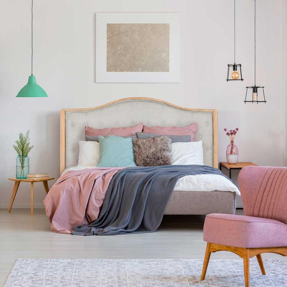 Creaciones Meng MUEBLE - CABEZALES - Cabezal De Madera Tapizado