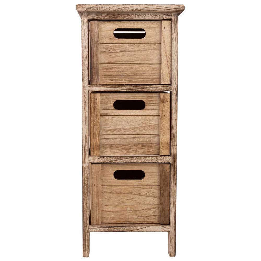 Creaciones Meng MUEBLE - CAJONERAS - Cajonera De Madera Con 3 Cajones De Madera