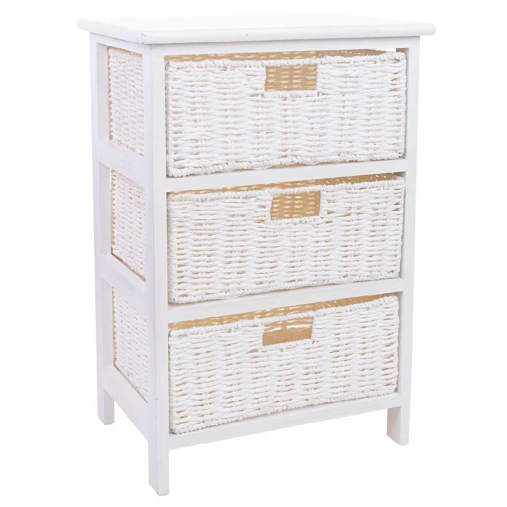 Creaciones meng MUEBLE - CAJONERAS - cajonera de madera con 3 cajones de fibra sintetica