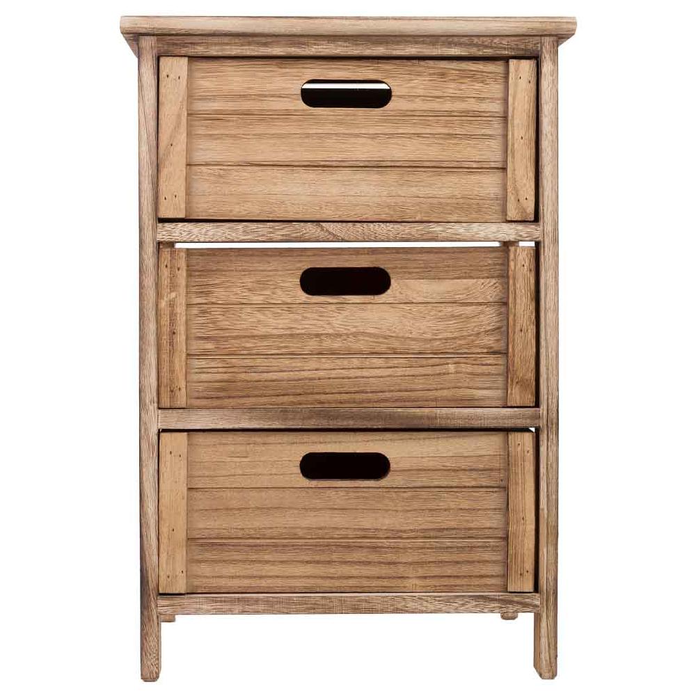 Creaciones Meng MUEBLE - CAJONERAS - Cajonera De Madera Con 3 Cajones De Madera