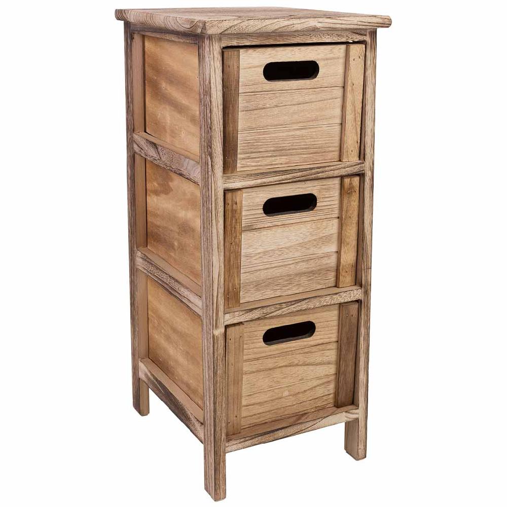 Creaciones meng MUEBLE - CAJONERAS - cajonera de madera con 3 cajones de madera