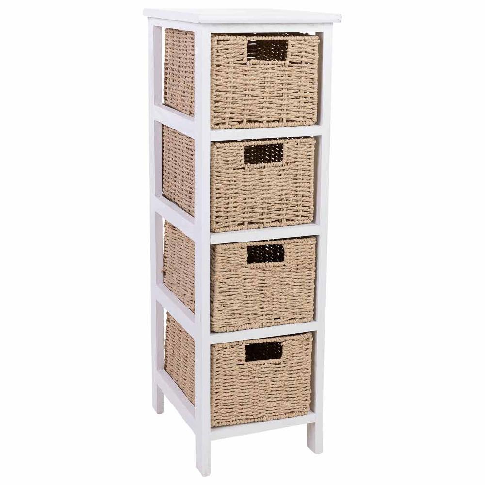 Creaciones meng MUEBLE - CAJONERAS - cajonera de madera con 4 cajones de fibra sintetica