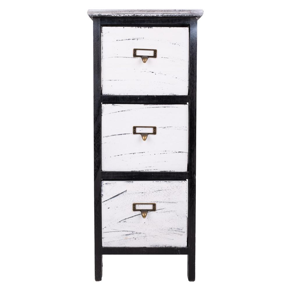 Creaciones Meng MUEBLE - CAJONERAS - Sinfonier De Madera 3 Cajones