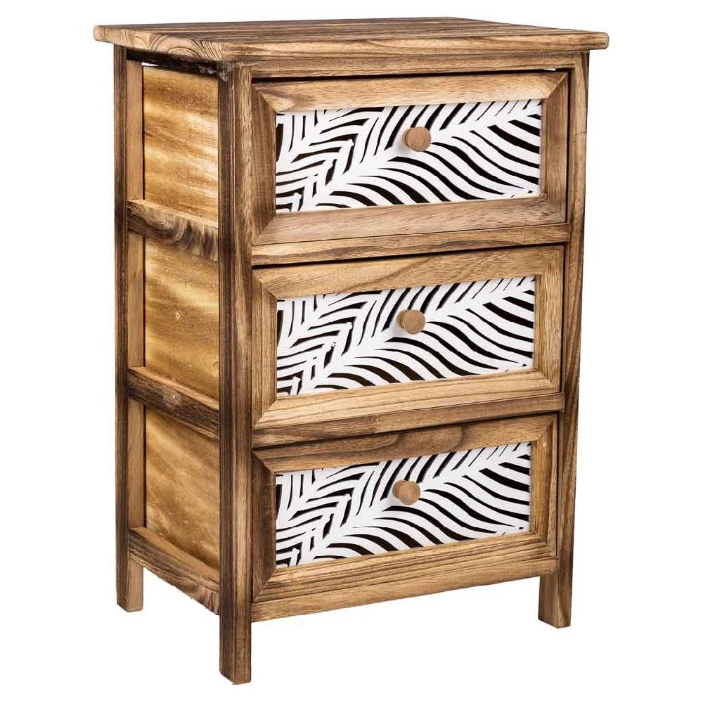 Creaciones meng MUEBLE - CAJONERAS - sinfonier de madera de 3 cajones marron