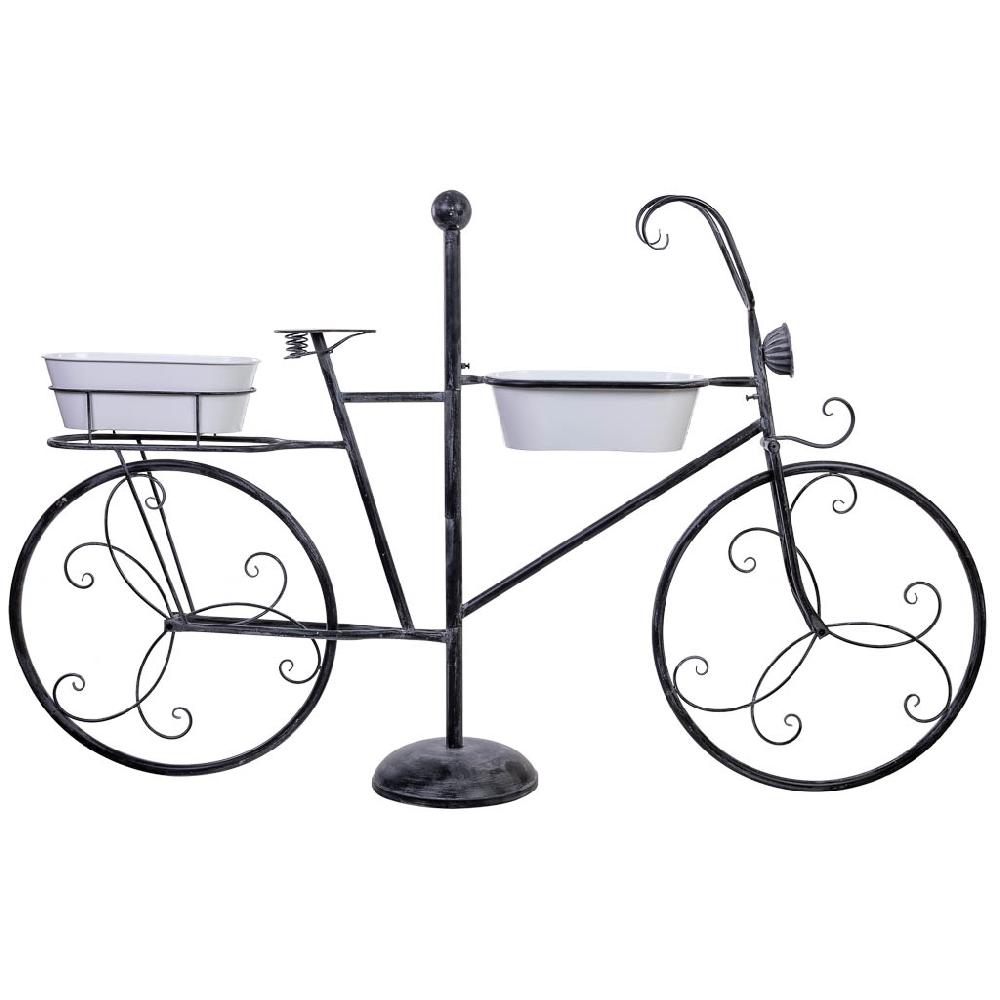 Creaciones Meng MUEBLE - CARROS EXPOSITORES DE MADERA Y METAL - Kit Bici Expositor De Metal Con Dos Barreños