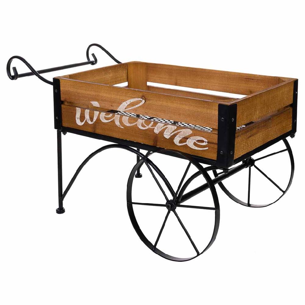 Creaciones meng MUEBLE - CARROS EXPOSITORES DE MADERA Y METAL - kit carretilla de madera y metal