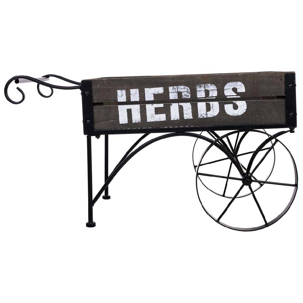 Creaciones Meng MUEBLE - CARROS EXPOSITORES DE MADERA Y METAL - Kit Carretilla De Madera Y Metal