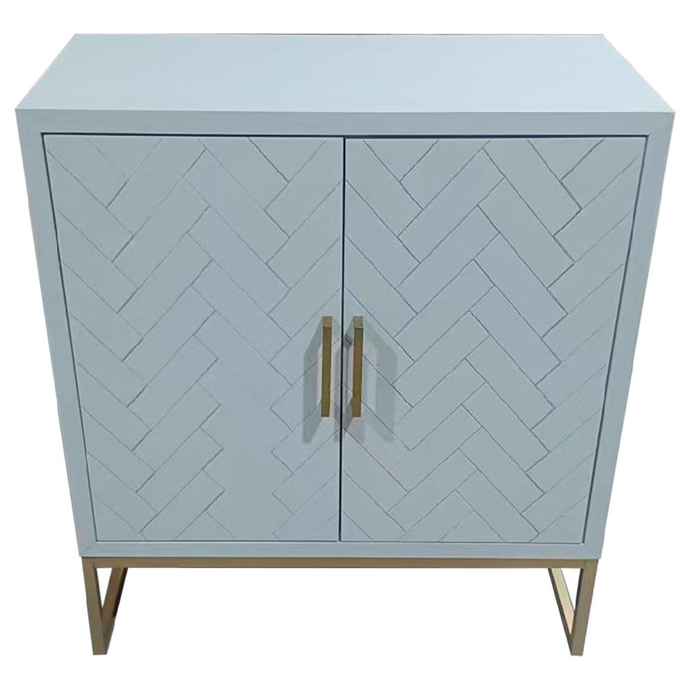 Creaciones meng MUEBLE - COMODAS Y SINFONIERS - aparador 1 cajon y 2 puertas de madera y metal