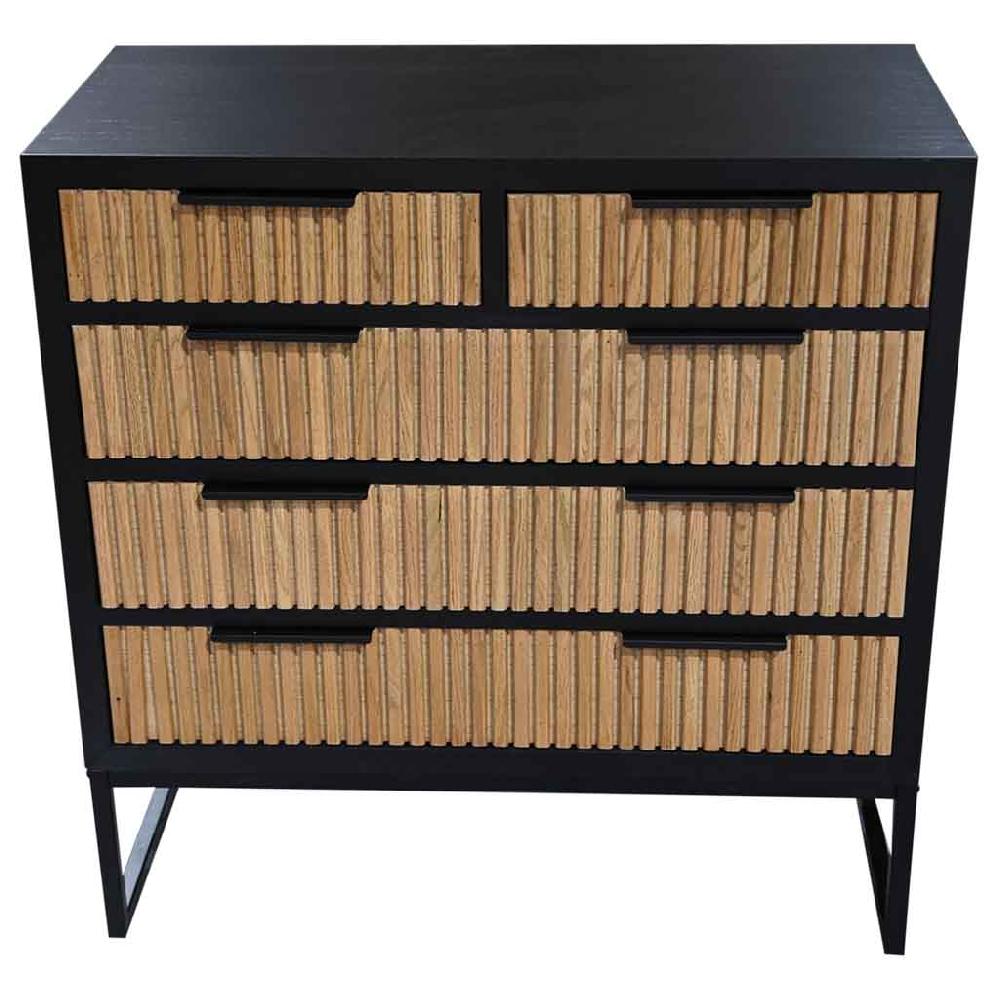 Creaciones meng MUEBLE - COMODAS Y SINFONIERS - comoda de 4 cajones madera y metal