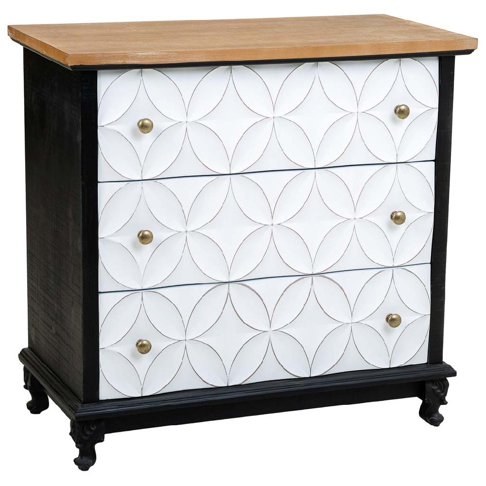 Creaciones meng MUEBLE - COMODAS Y SINFONIERS - comoda de madera con 3 cajones