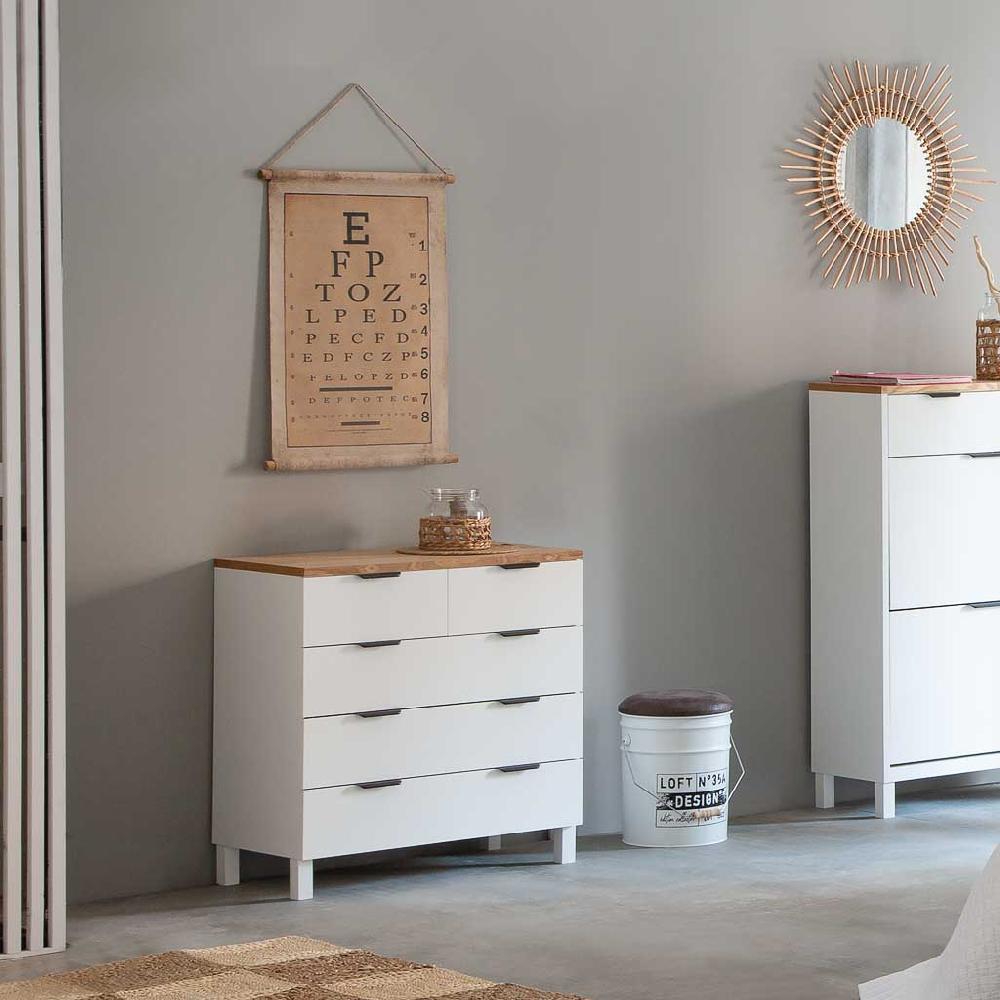 Creaciones Meng MUEBLE - COMODAS Y SINFONIERS - Comoda De Madera De 5 Cajones