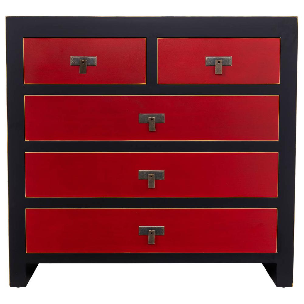 Creaciones Meng MUEBLE - COMODAS Y SINFONIERS - Comoda De Madera De 5 Cajones