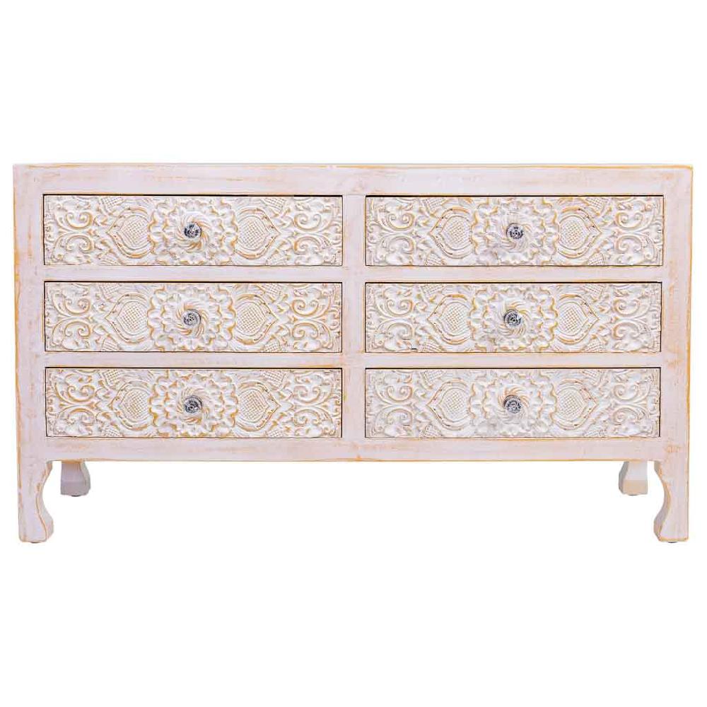 Creaciones Meng MUEBLE - COMODAS Y SINFONIERS - Comoda De Madera De 6 Cajones