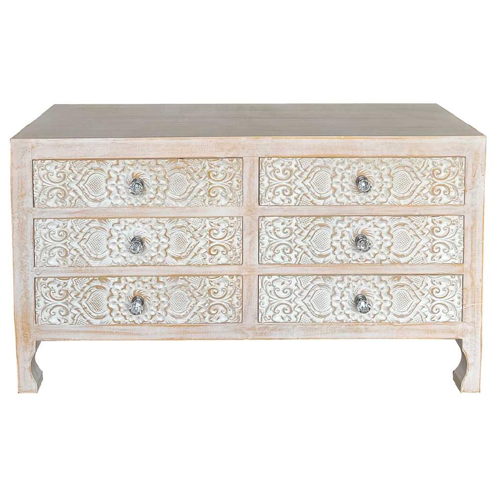 Creaciones meng MUEBLE - COMODAS Y SINFONIERS - comoda de madera de 6 cajones