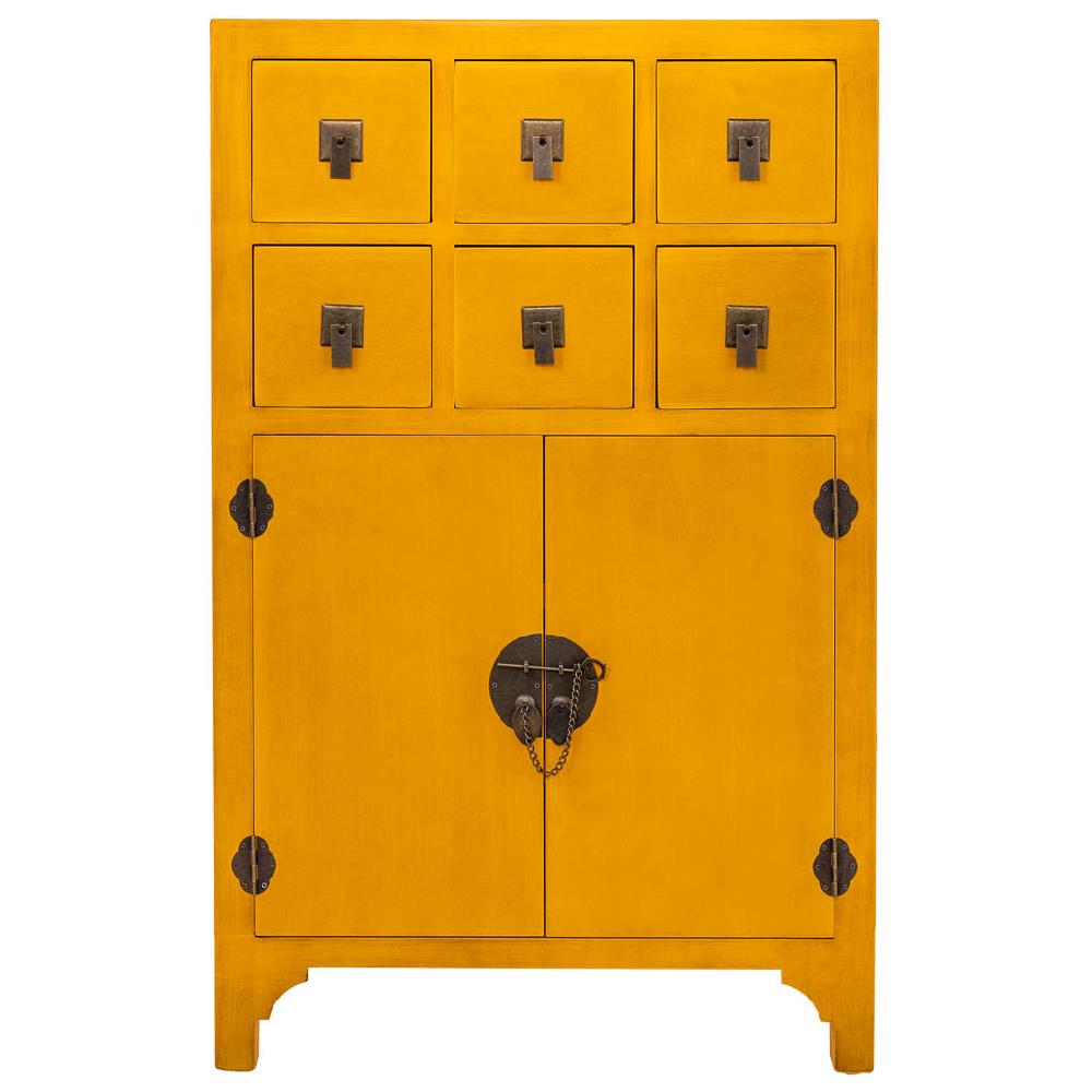 Creaciones Meng MUEBLE - COMODAS Y SINFONIERS - Comoda De Maderad De 6 Cajones Y 2 Puertas