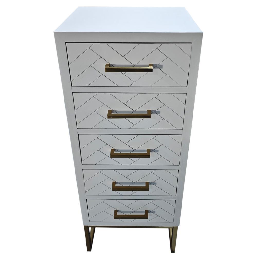 Creaciones meng MUEBLE - COMODAS Y SINFONIERS - sifonier de 4 cajones madera y metal