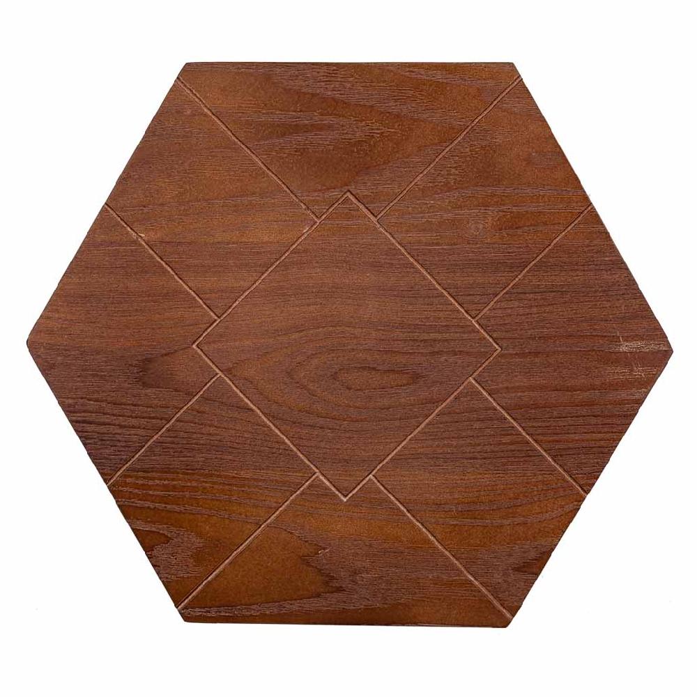 Creaciones Meng MUEBLE - CONJUNTOS - Conjunto Mesa De Centro Y 4 Taburetes De Madera Y Metal