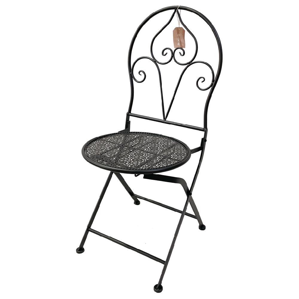 Creaciones Meng MUEBLE - CONJUNTOS DE JARDÍN - Conjunto De Mesa Y Dos Sillas De Forja Negro