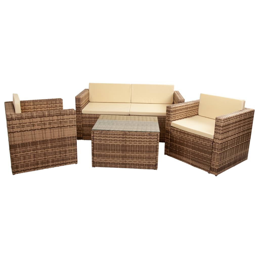 Creaciones meng MUEBLE - CONJUNTOS DE JARDÍN - kit conjunto de mesa sofa y 2 sillones
