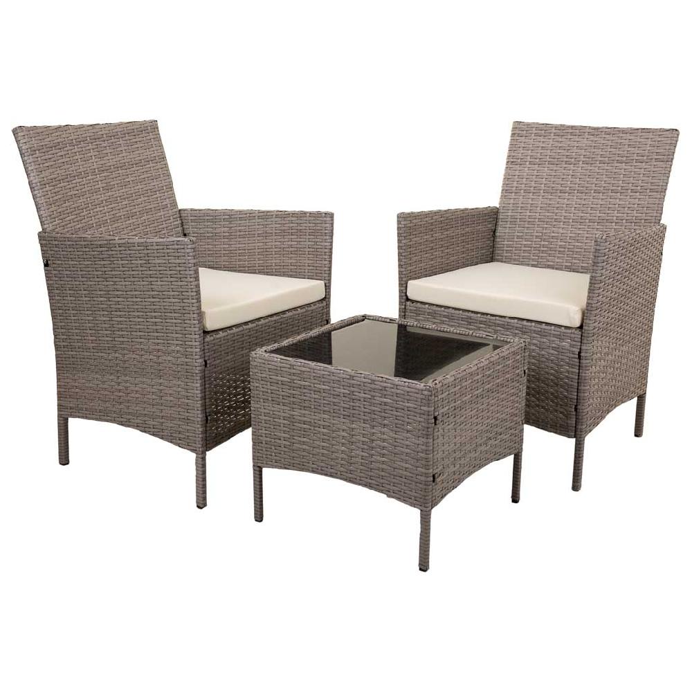 Creaciones meng MUEBLE - CONJUNTOS DE JARDÍN - kit conjunto de mesa y 2 sillones