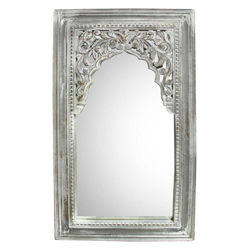 Creaciones meng MUEBLE - ESPEJOS - espejo de madera acabado artesanal envejecido marron