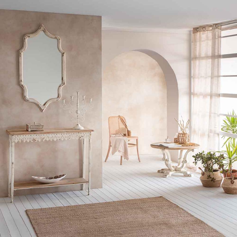 Creaciones Meng MUEBLE - ESPEJOS - Espejo De Pared De Metal Acabado Envejecido