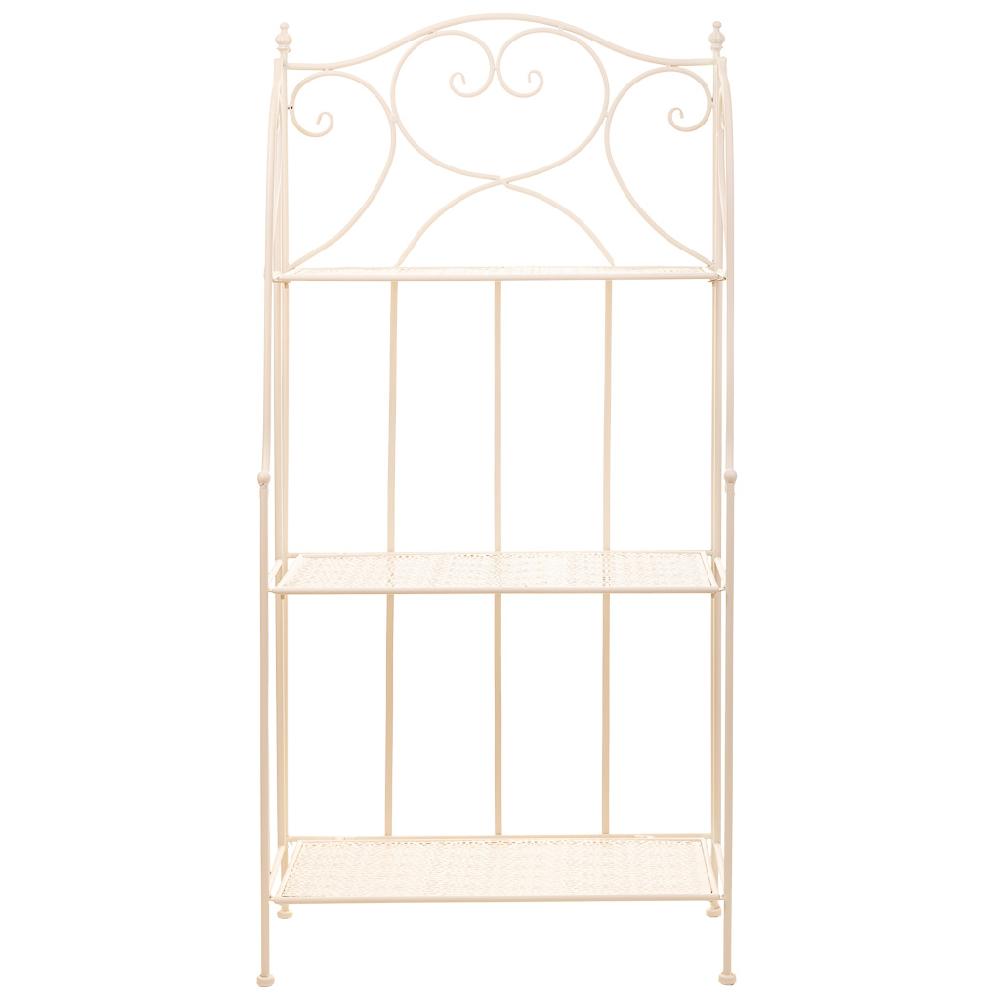 Creaciones Meng MUEBLE - ESTANTERIAS Y REPISAS - Estanteria De 3 Baldas De Forja Blanco