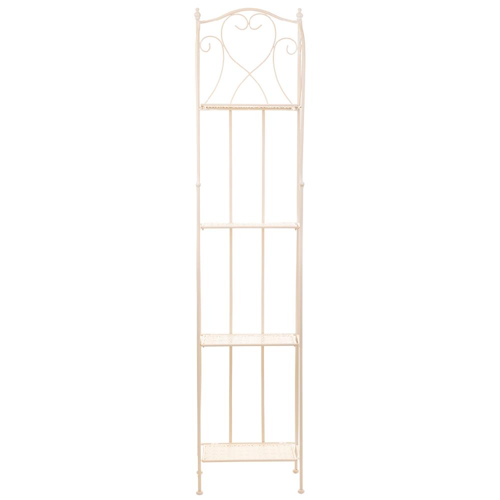 Creaciones Meng MUEBLE - ESTANTERIAS Y REPISAS - Estanteria De 4 Baldas De Forja Blanco