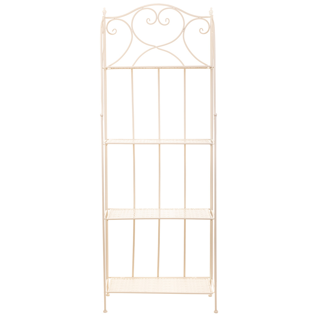 Creaciones Meng MUEBLE - ESTANTERIAS Y REPISAS - Estanteria De 4 Baldas De Forja Blanco