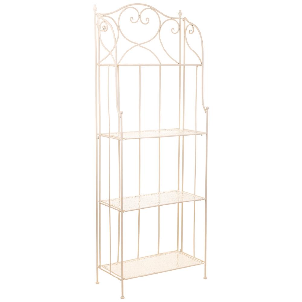 Creaciones meng MUEBLE - ESTANTERIAS Y REPISAS - estanteria de 4 baldas de forja blanco