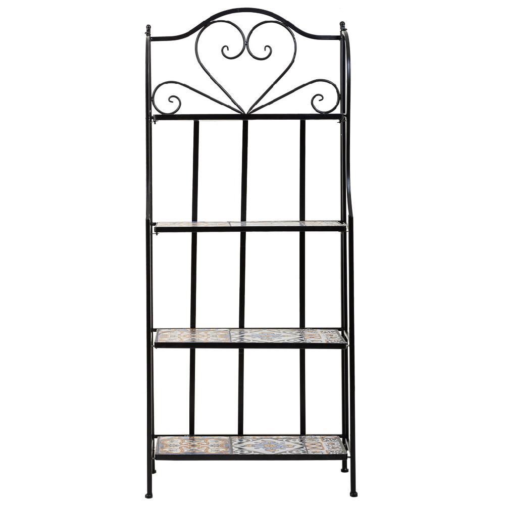 Creaciones Meng MUEBLE - ESTANTERIAS Y REPISAS - Estanteria De Mosaico Y Forja Negro