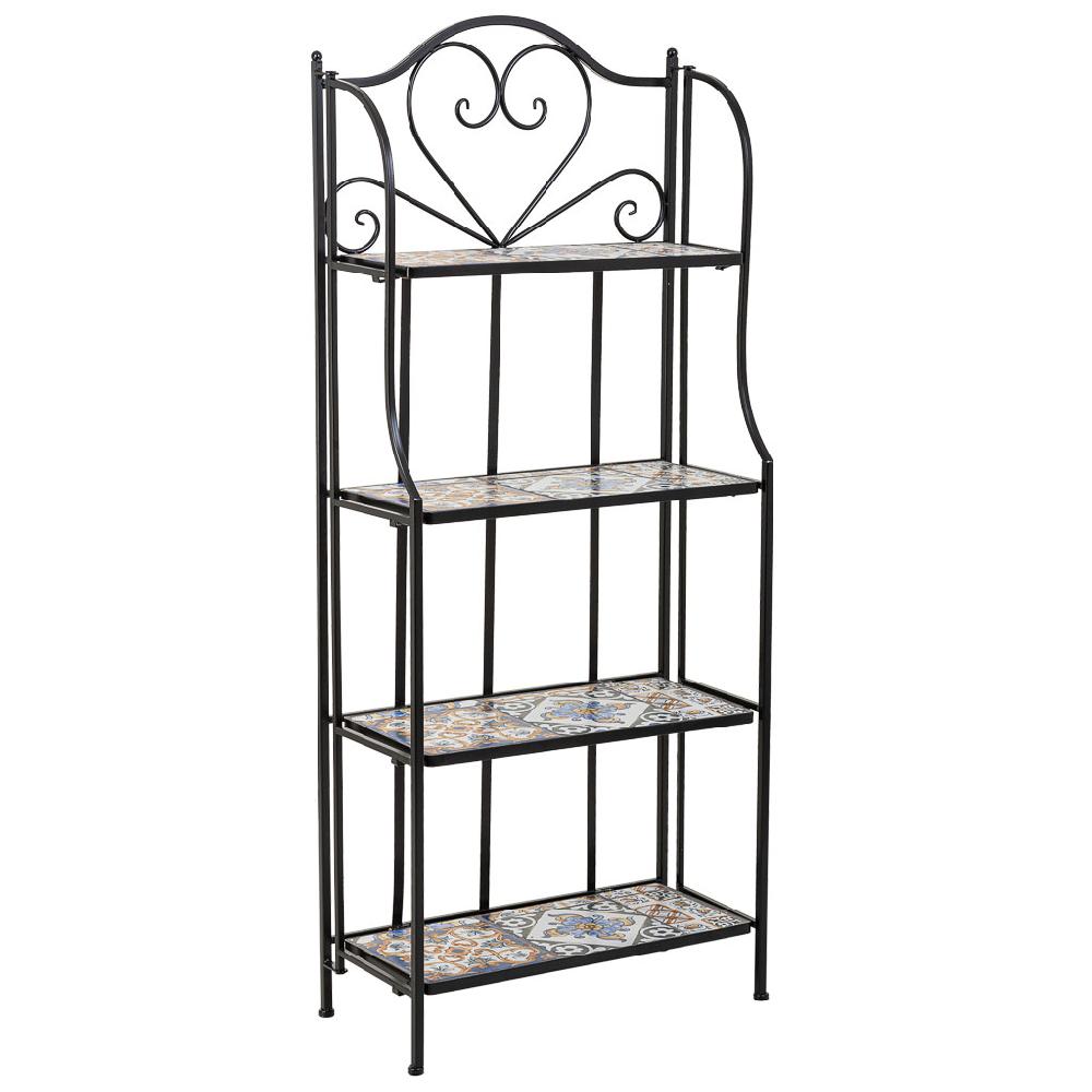 Creaciones meng MUEBLE - ESTANTERIAS Y REPISAS - estanteria de mosaico y forja negro