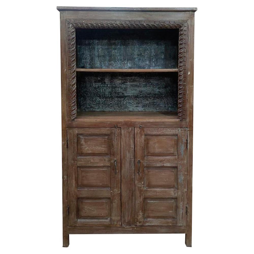 Creaciones Meng MUEBLE - ESTANTERIAS Y REPISAS - Estanteria Librería De Madera Acabado Artesanal Marron