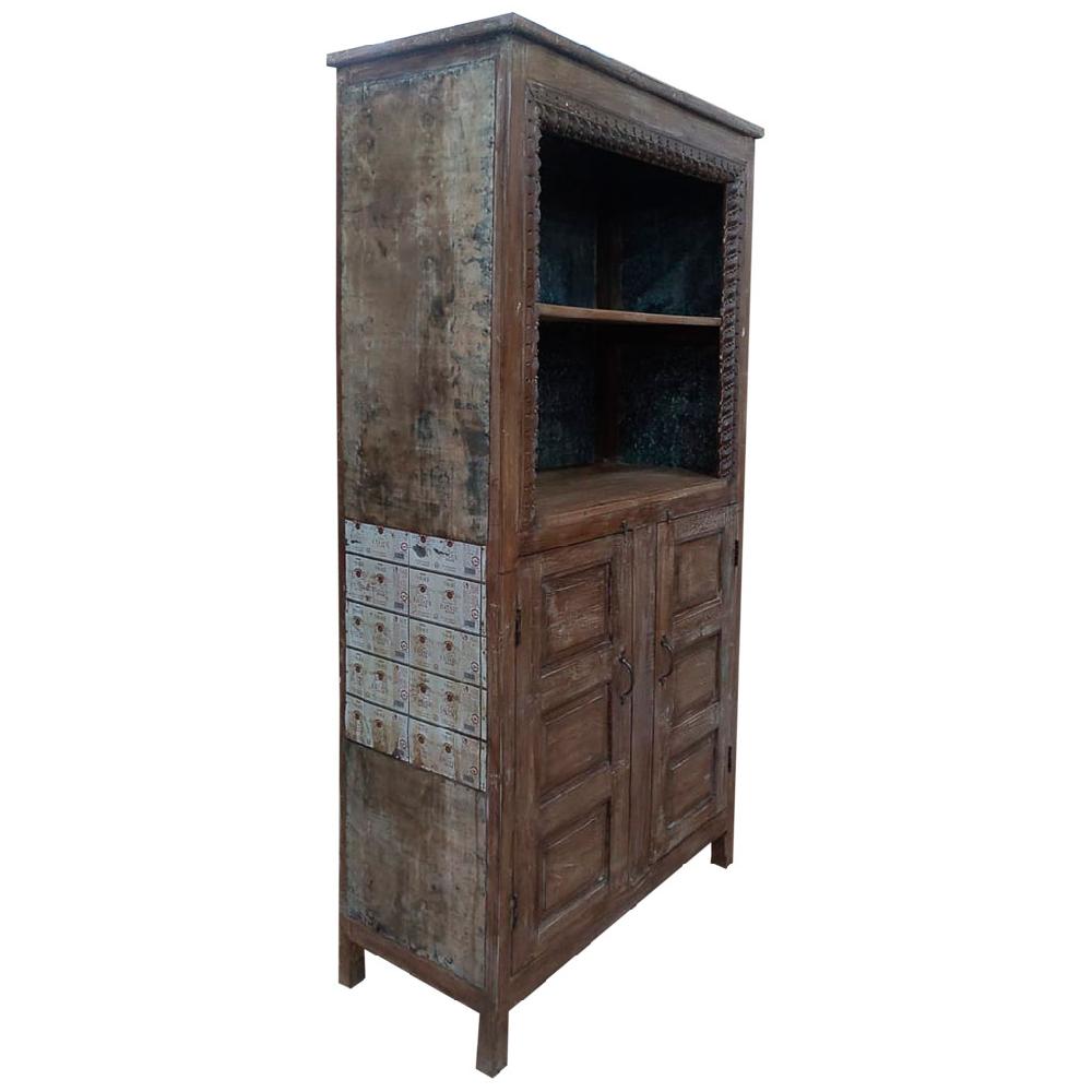 Creaciones meng MUEBLE - ESTANTERIAS Y REPISAS - estanteria librería de madera acabado artesanal marron