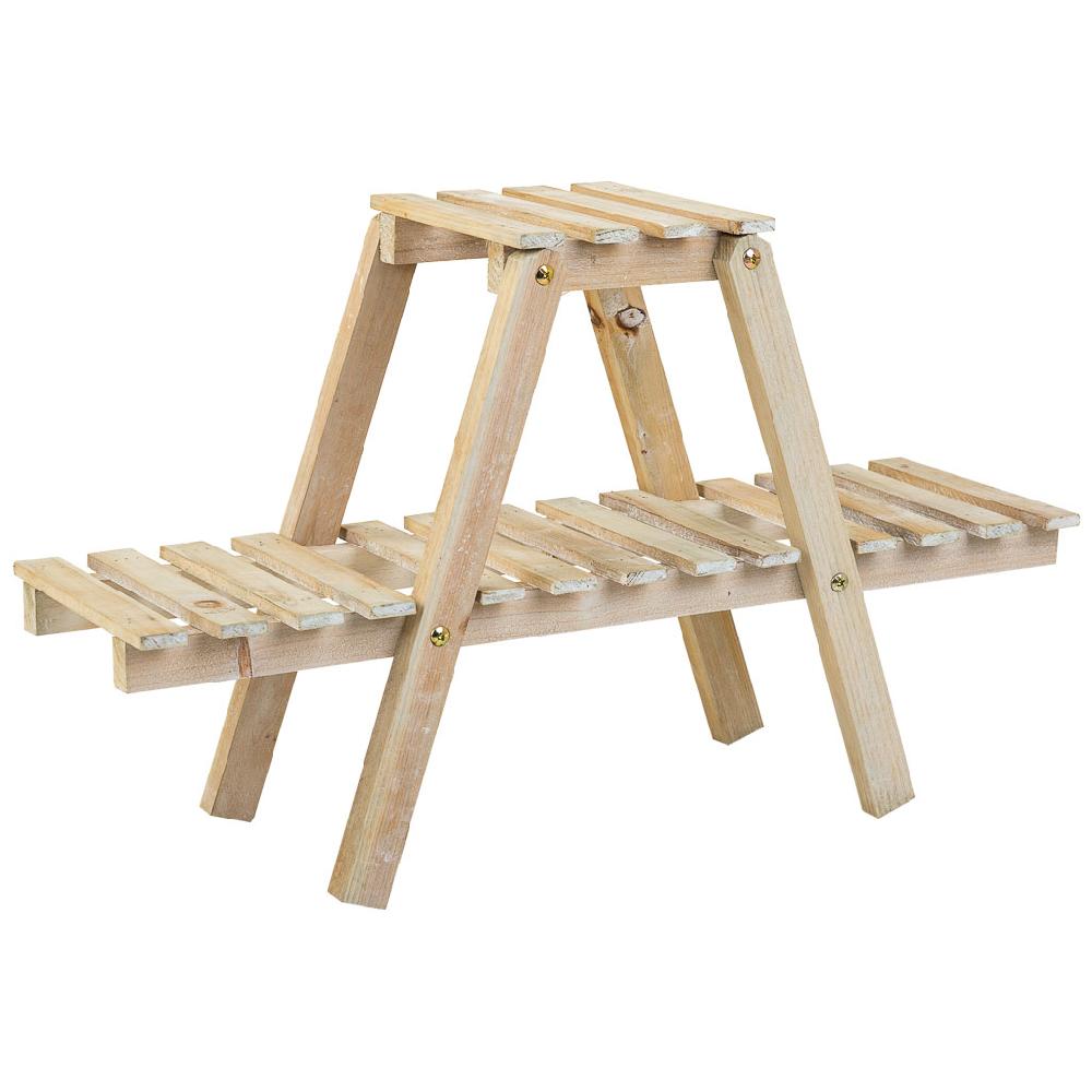 Creaciones meng MUEBLE - ESTANTERIAS Y REPISAS - kit estanteria con 2 baldas de madera marron