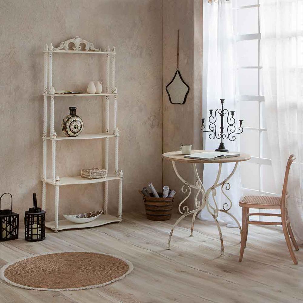 Creaciones Meng MUEBLE - ESTANTERIAS Y REPISAS - Kit Estanteria De Madera De 5 Baldas Acabado Envejecido