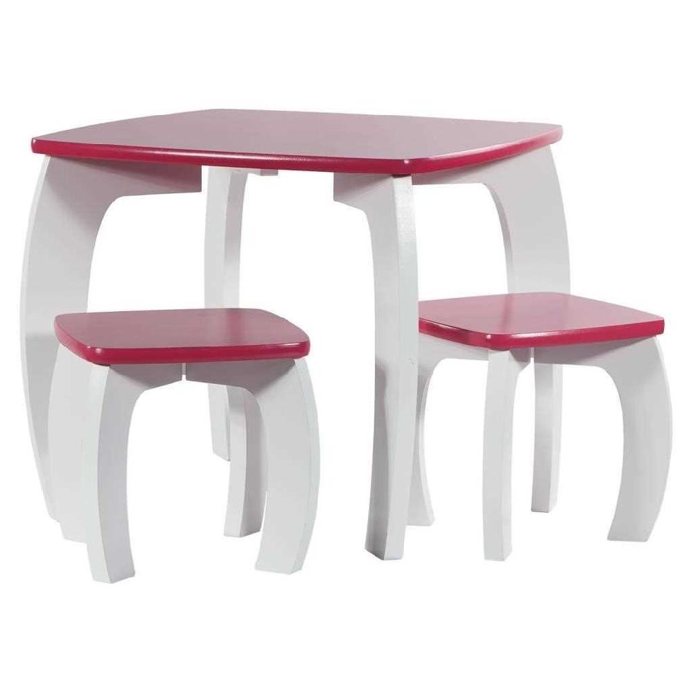 Creaciones meng MUEBLE - INFANTIL MUEBLE - kit set de mesa y 2 taburetes