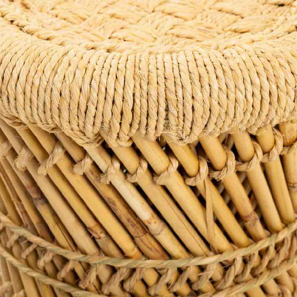 Creaciones Meng MUEBLE - INFANTIL MUEBLE - Set Sillon Y Taburete Niño De Cuerda Natural