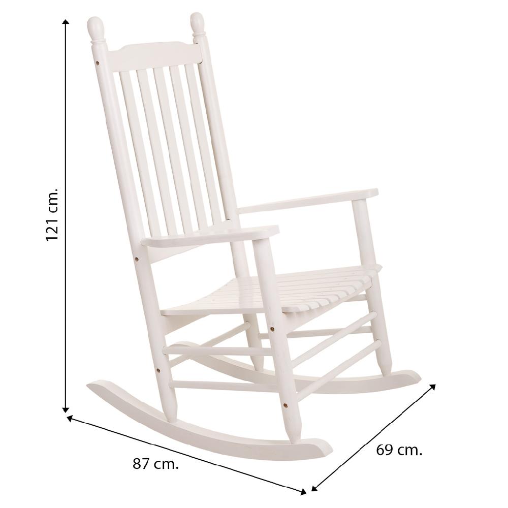 Creaciones Meng MUEBLE - MECEDORAS - Kit Mecedora De Madera Blanco