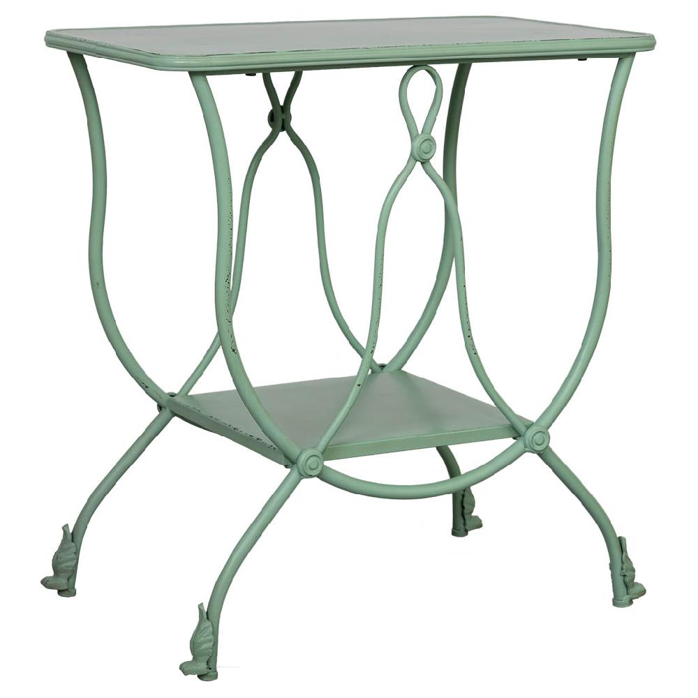 Creaciones meng MUEBLE - MESAS AUXILIARES - kit mesa auxiliar de metal envejecido verde