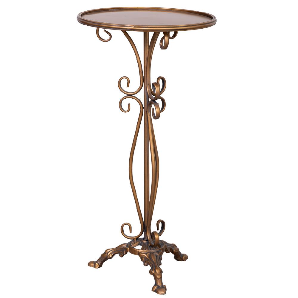 Creaciones meng MUEBLE - MESAS AUXILIARES - kit mesa auxiliar de metal envejecido dorado