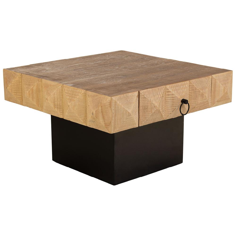 Creaciones meng MUEBLE - MESAS DE CENTRO - mesa de centro de madera de 1 cajon marron