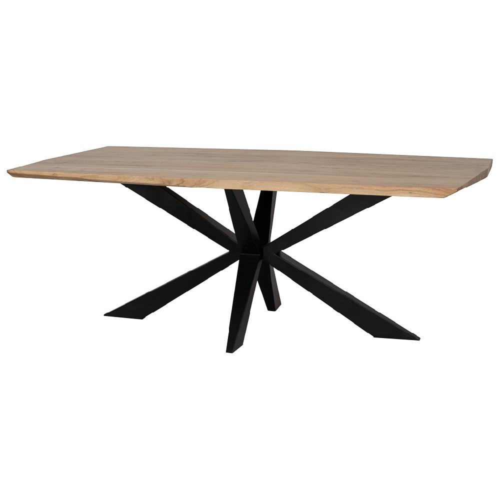 Creaciones meng MUEBLE - MESAS - mesa de comedor borde conico de madera de acacia acabado color natural