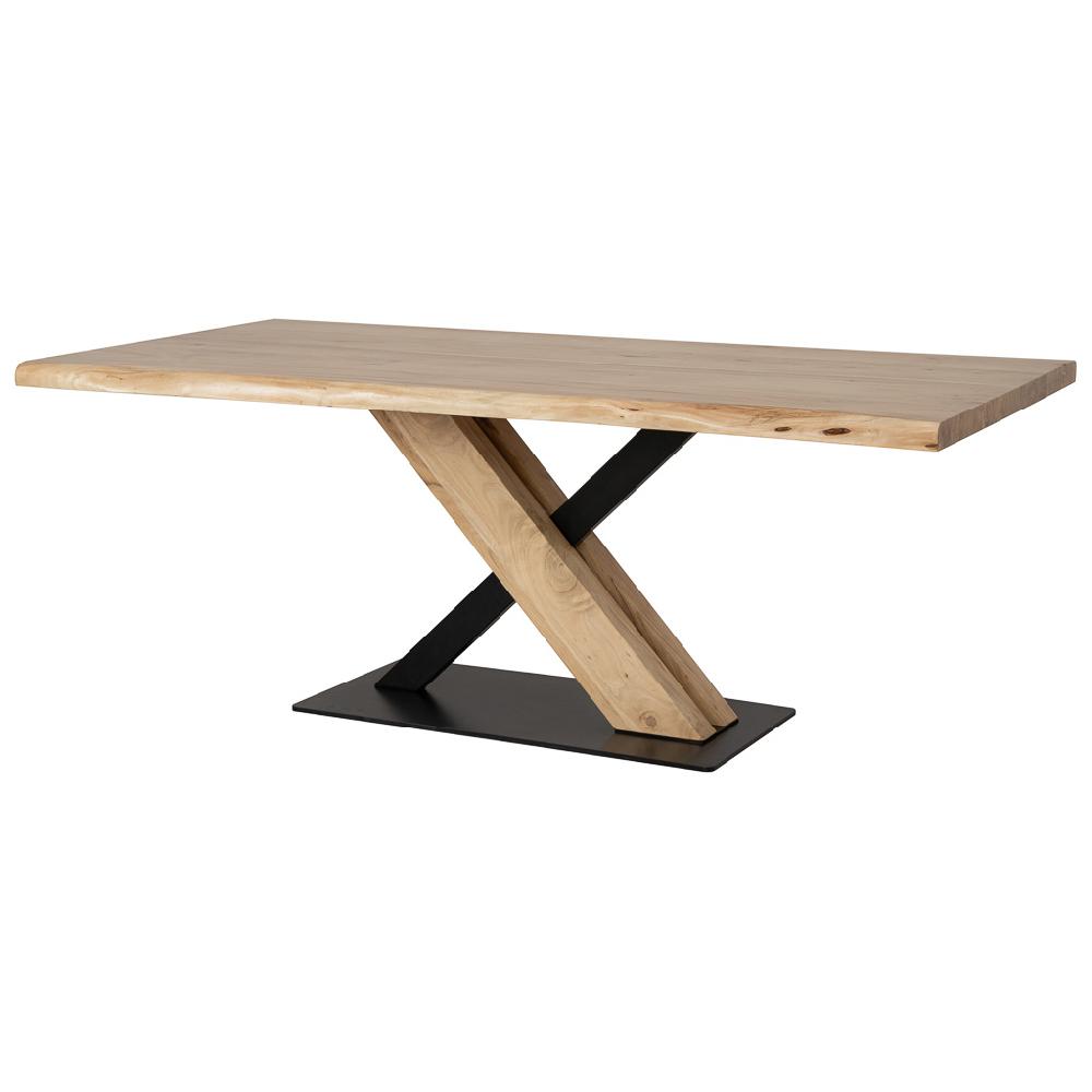 Creaciones meng MUEBLE - MESAS - mesa de comedor de madera de acacia acabado color natural