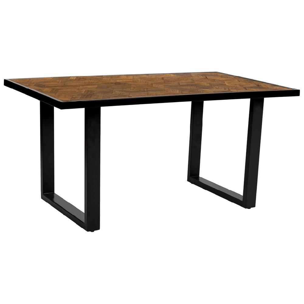 Creaciones meng MUEBLE - MESAS - mesa de comedor parquetado de madera de mango/dm acabado color nogal