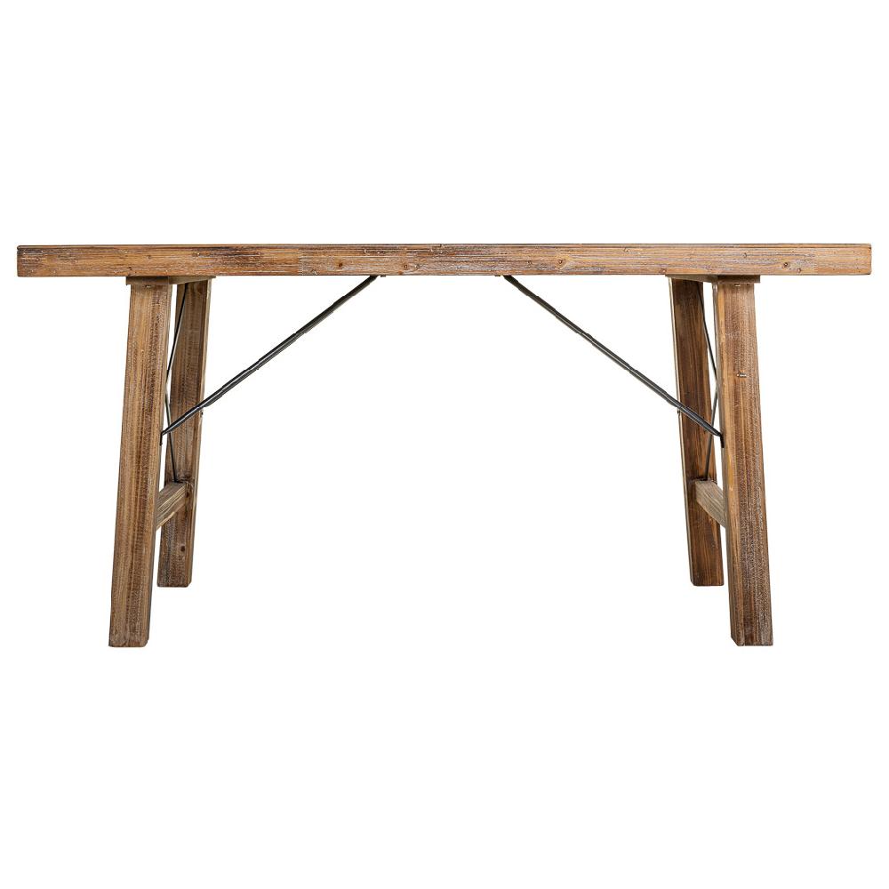 Creaciones Meng MUEBLE - MESAS - Mesa Salon De Madera Y Metal Marron