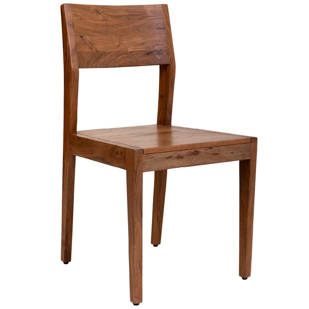 Creaciones meng MUEBLE - MESAS - silla de comedor de madera de acacia acabado color nogal