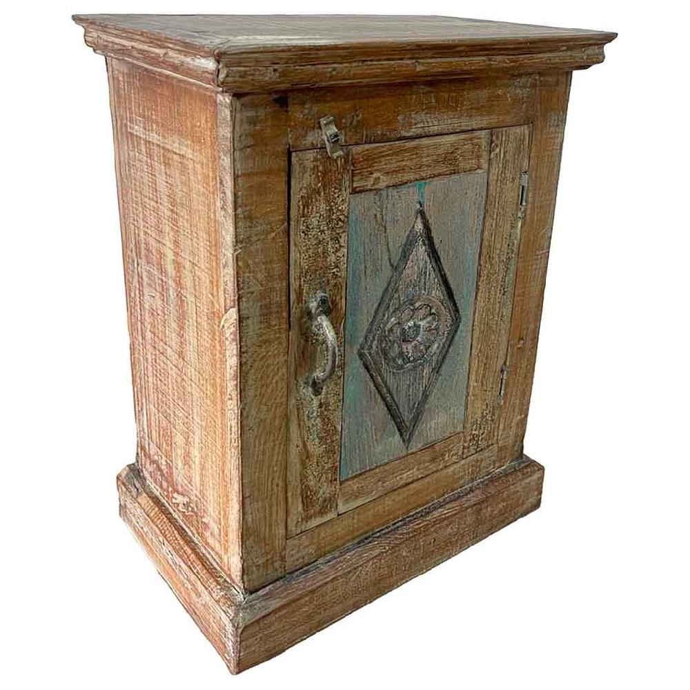 Creaciones meng MUEBLE - MESITAS NOCHE - mesita de madera acabado artesanal marron