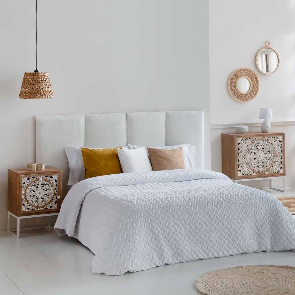 Creaciones Meng MUEBLE - MESITAS NOCHE - Mesita De Madera Blanca